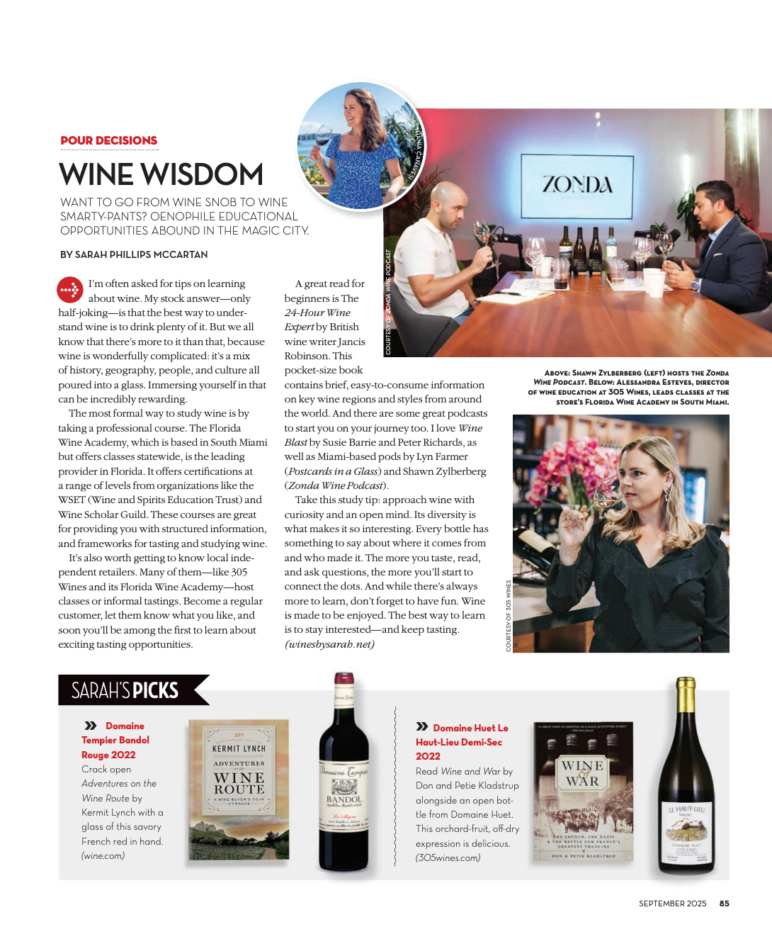 Florida Wine Academy Featured in Aventura Magazine