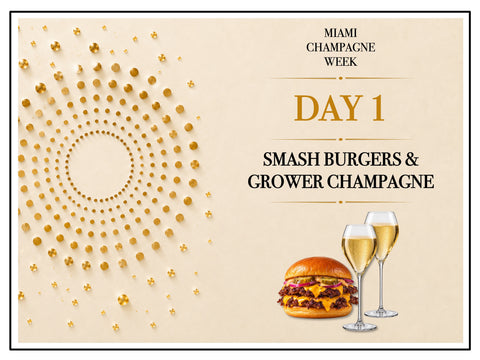 MCW Day 1 - 10/19  Smash Burgers & Grower Champagne